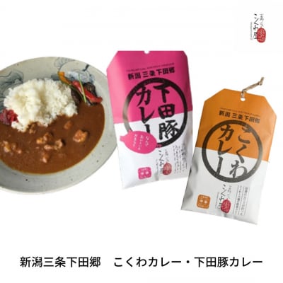 新潟三条下田郷 こくわカレー・下田豚カレー 【011S059】