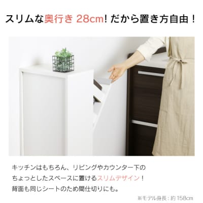 木製2分別ダストボックス ホワイト [川口工器]【069S001】