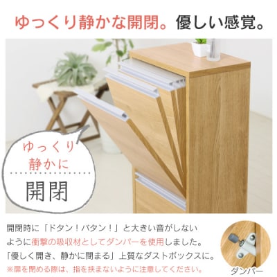 〔川口工器〕木製2分別ダストボックス(ナチュラル)【069S002】