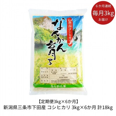 [定期便 3kg×6か月] 新米 コシヒカリ 新潟県産 こしひかり 令和5年産 【026S006】