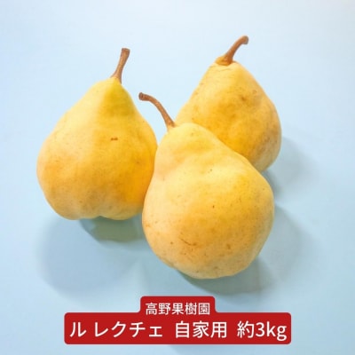 先行受付 ル レクチェ 自家用 3kg 三条市農業マイスターが育てた 新潟県産 【011S065】