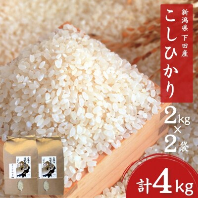 先行受付 コシヒカリ 4kg(2kg×2) 新潟県三条市下田産こしひかり 令和7年産 010S179