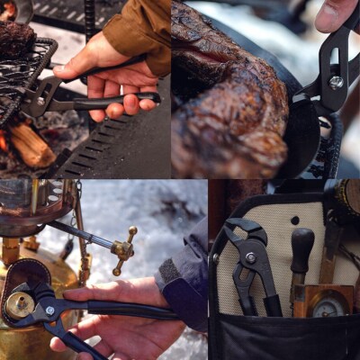 Campdrunk キャンププライヤ黒革 125mm キャンプ用品 アウトドア用品【022S020】