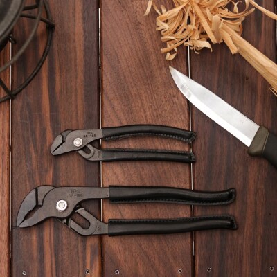 Campdrunk キャンププライヤ黒革 190mm キャンプ用品 アウトドア用品【026S008】