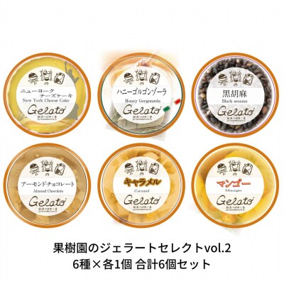 果樹園のジェラートセレクトvol.2 [6種×各1個] 合計6個セット【010S248】