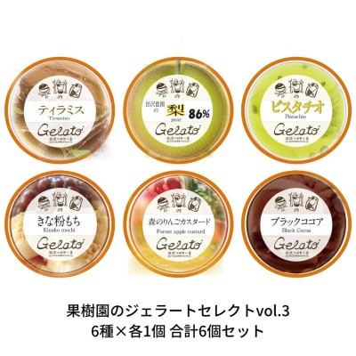 果樹園のジェラートセレクトvol.3 [6種×各1個] 合計6個セット 【010S249】