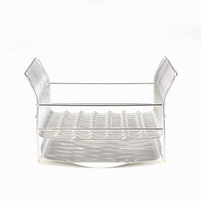 [ハナウタ] 水切りラック コンパクト(横置きタイプ) カゴ&トレイ SR 【033S017】