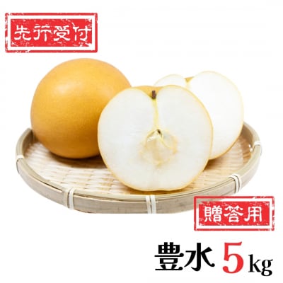 先行予約 和梨 豊水 5kg [9月中旬～順次発送予定] [岩福農園] 【010P053】