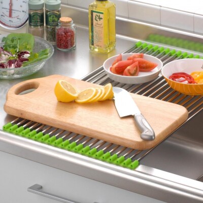 スノコロロ グリーン キッチン用品 燕三条製 ステンレス製 [株式会社オビタス] 【011S114】