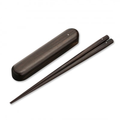携帯用箸セット 黒檀 235mm 23.5cm 燕三条製 ものづくり [マルナオ]【081S013】