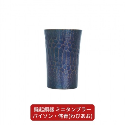 鎚起銅器 ミニタンブラー パイソン・侘青(わびあお)【107S003】