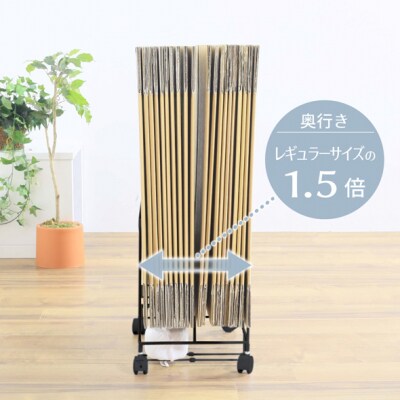 ダンボール片づけラック 奥行きワイド ブラック キャスター付 [川口工器] 【020S044】