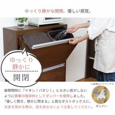 木製4分別ダストボックス ブラウン ダストボックス 4分別 完成品 [川口工器] 【107S005】
