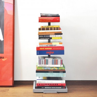 ブックタワー ロータイプ 5段 シルバー DS142-2 [足立製作所] 【026S021】