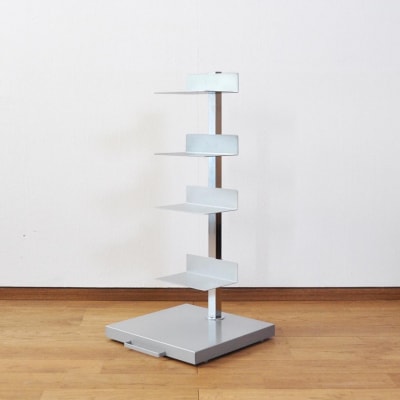 ブックタワー ロータイプ 5段 シルバー DS142-2 [足立製作所] 【026S021】