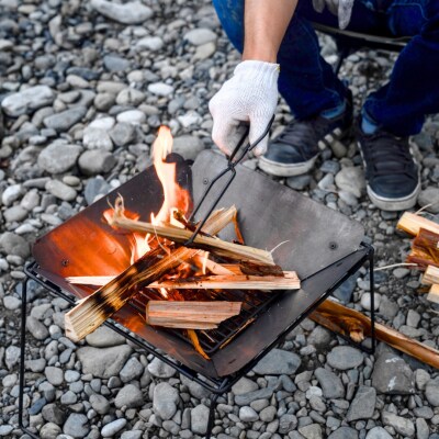 96【KURO】黒染め焚火台 焚き火台 キャンプ用品 アウトドア用品 【081S017】