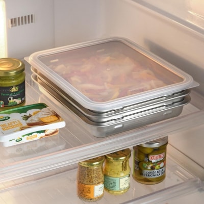 [燕三] 重ねて使えるステンレス角型バット3点セット キッチン用品 燕三条製【010S412】