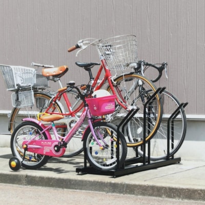 頑丈自転車ラック 3台用 サイクルスタンド 自転車 収納 燕三条製【082S001】