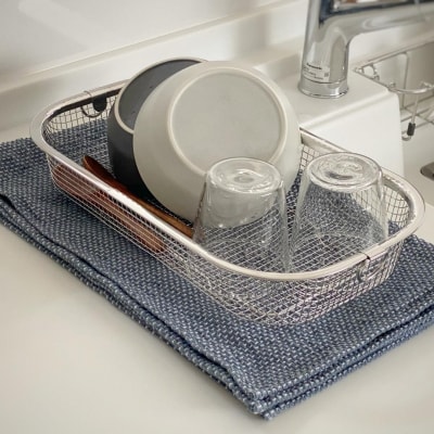 すっきり暮らす水切りかご 浅型+スリムセット 燕三条製 水切り キッチン用品 【011S160】