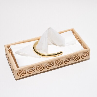 ティッシュディスペンサー 檜/真鍮 ティッシュケース おしゃれ 燕三条製 【130S001】