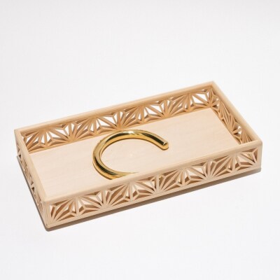 ティッシュディスペンサー 檜/真鍮 ティッシュケース おしゃれ 燕三条製 【130S001】