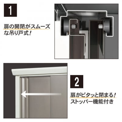 ダシーレ0918 チタングレー 183cm 収納庫 物置 [グリーンライフ] 【140S002】