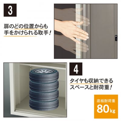ダシーレ0918 チタングレー 183cm 収納庫 物置 [グリーンライフ] 【140S002】