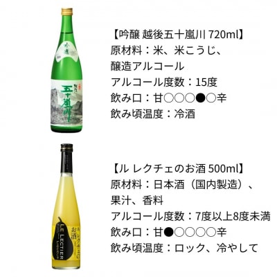 地元・燕三条で人気 吟醸酒&リキュール飲み比べセット [福顔酒造]【011S173】