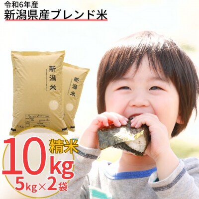 新潟県産ブレンド米 10kg(5kg×2袋) 令和6年産米 精米 [株式会社白熊]【010S455】