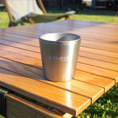 チタン 二重カップ 160ml キャンプ用品 アウトドア用品 [村の鍛冶屋] 【014S078】