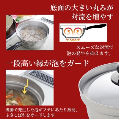 ふきこぼれにくいお鍋 IH対応 18cm キッチン用品 調理器具 アーネスト【010S456】
