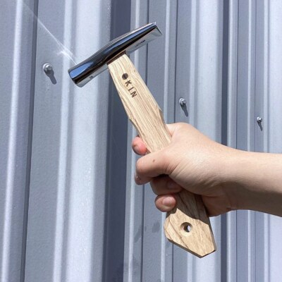 板金ハンマー ステン武力屋 21 角蛇曲ショート 250mm シルバー 【051S003】