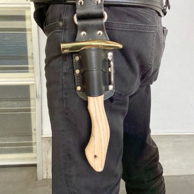 板金ハンマー ステン武力屋 21 蛇曲ショート 250mm ゴールド