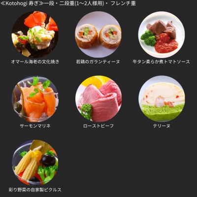 [餞心亭 おゝ乃] おせち料理「Kotohogi 寿ぎ」 (1～2人様用)【059S021】