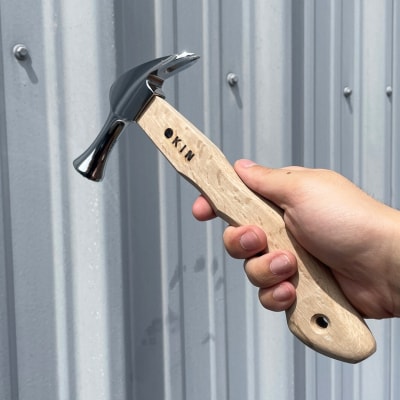 仮枠ハンマー ミラー 止付 小 蛇曲ショート 250mm [マルキン印]【036S009】