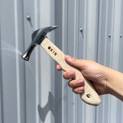 仮枠ハンマー ミラー 止無 小 蛇曲ショート 250mm [マルキン印] 【036S010】