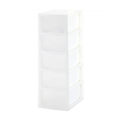 NEWLIFE スリムチェスト 5段 クリア 収納ケース 衣装ケース 【011S209】