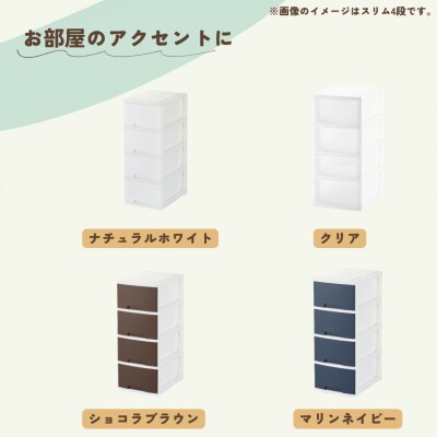 NEWLIFE スリム3段 ナチュラルホワイト 収納ケース 衣装ケース 【010S604】