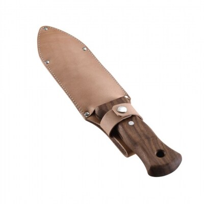 ステンレス山菜掘り(ガーデニングナイフ)本革ケース付き 燕三条製 [浅野木工所] 【017S116】