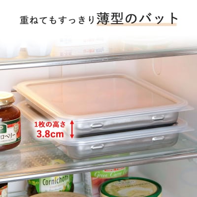蓋付ステンレスバット ワイド2個組 燕三条製 下村企販【012S108】