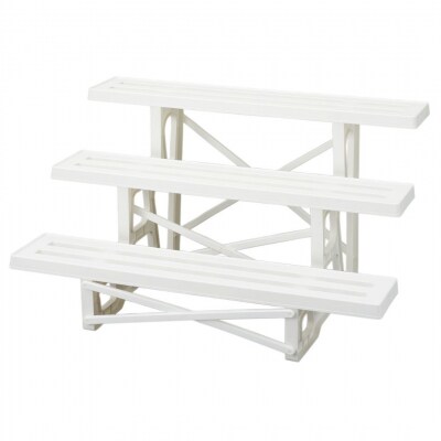 フラワースタンド3段900 ホワイト 2個セット 家庭菜園 園芸用品 燕三条製 【010S647】