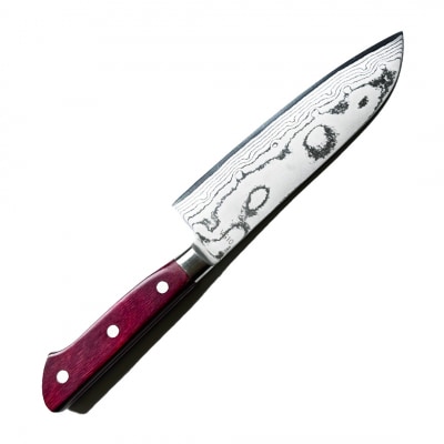 [成水] ダマスカスv金10号割込 三徳包丁 刃部17cm【043S019】