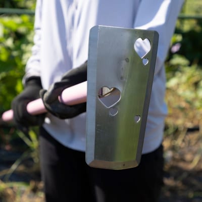 コンパクト鍬 ガールズガーデニング ハッピーハート ピンク [浅野木工所] 【012S100】