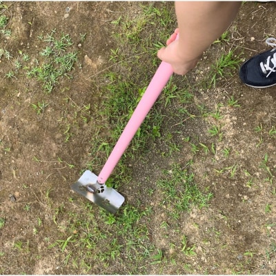 コンパクト鍬 ガールズガーデニング ハッピークローバーピンク [浅野木工所] 【012S102】