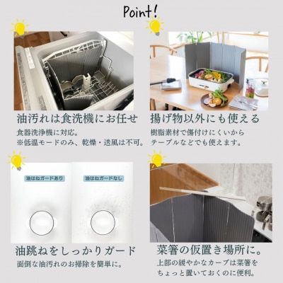 すっきり暮らす油はねガード IH専用 6枚タイプ ダークグレー ビーワーススタイル【014S134】