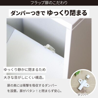 薄型スチールダストボックス 4分別 (ダンパー付)ホワイト [川口工器]【100S009】