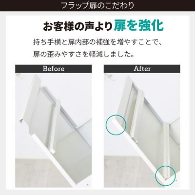 薄型スチールダストボックス 4分別 (ダンパー付)ホワイト [川口工器]【100S009】