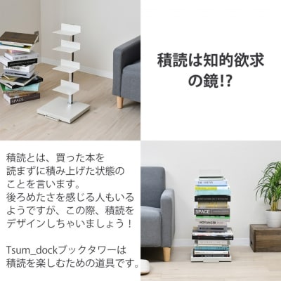 ブックタワー ロータイプ(5段)アイボリー DS142IV 【027S037】