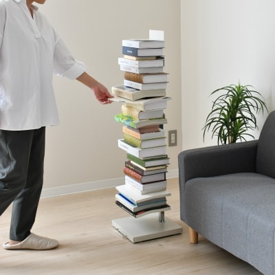 ブックタワー ハイタイプ(8段)アイボリーDS143IV 【034S027】