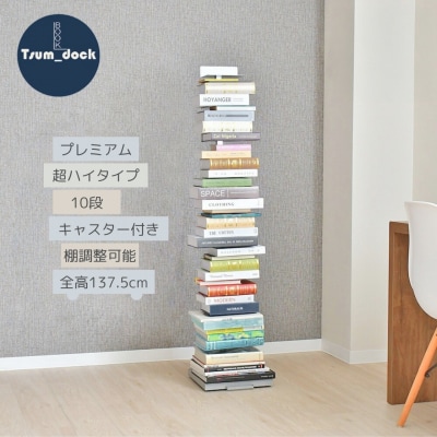 ブックタワー プレミアムタイプ(10段) シルバーDS145SV【044S039】